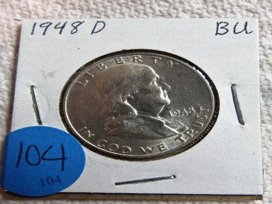 1948-D Franklin Half Dollar Gem BU
