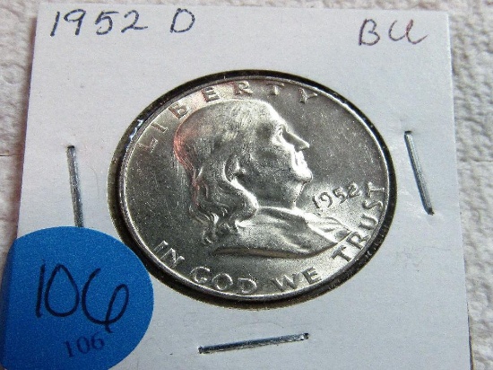 1952-D Franklin Half Dollar Gem BU