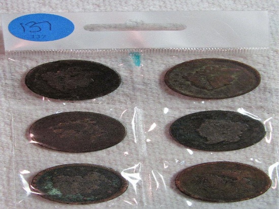 Sheet of 6 Large Cents