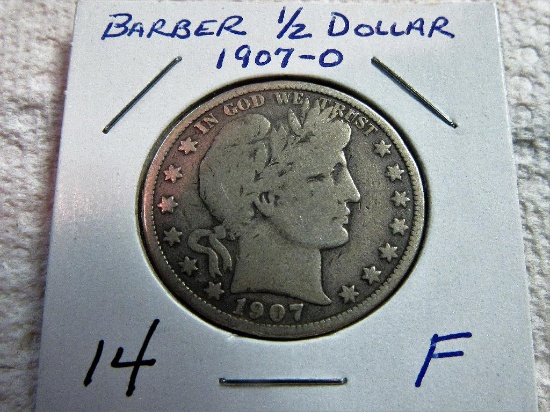 1907-O Barber Half Dollar