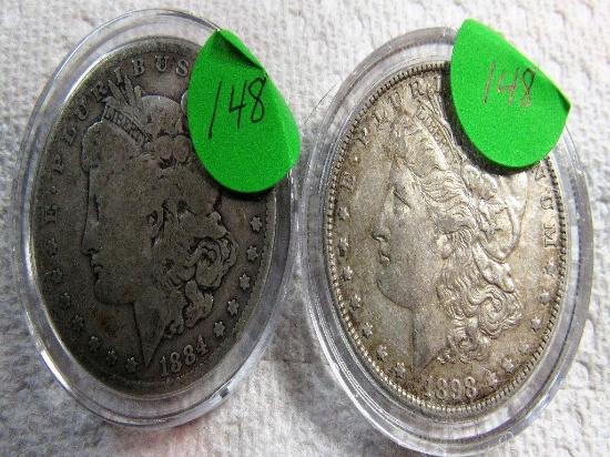 1884,1898 Silver Morgans