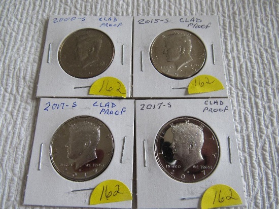 (4) Silver Clad Kennedy Half Dollars