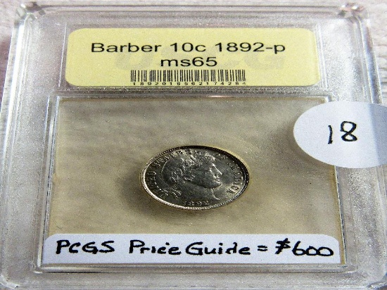 1892-P Barber Dime