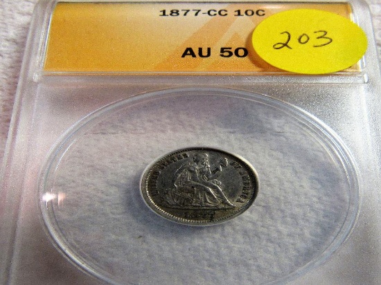 1877 CC Seated Dime