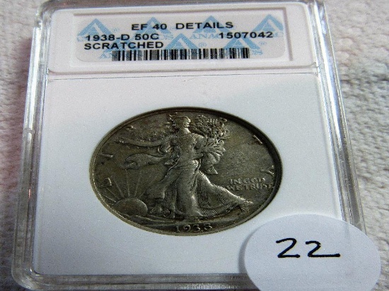 1938-D Walking Liberty Half Dollar