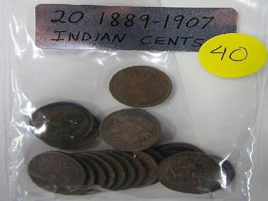20 1889-1907 Indian Cents