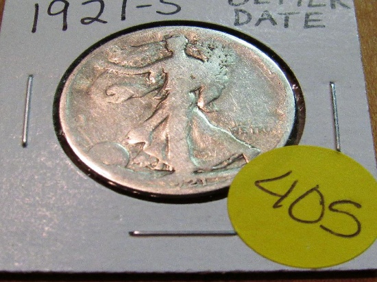 1921-S Better Date Walking Liberty Half Dollar