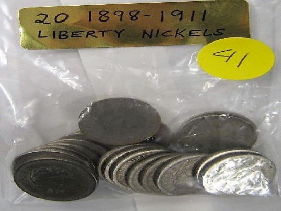 20 1898-1911 Liberty Nickels