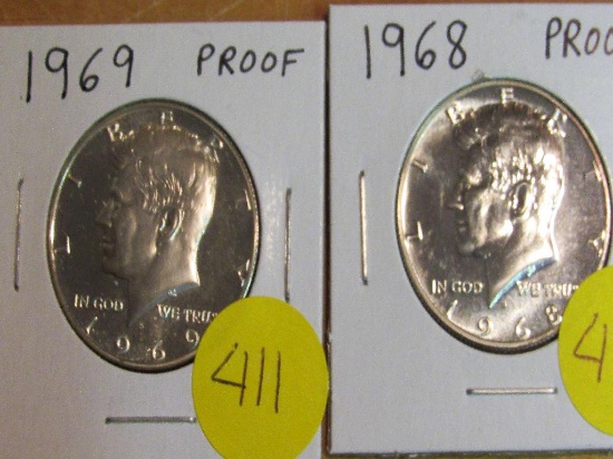 1968, 1969 Proof Half Dollars