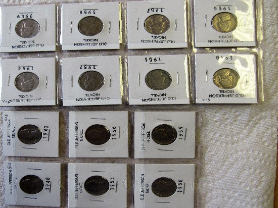 14 Jefferson Nickels