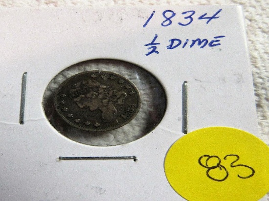 1834 Capped Bust Half Dime