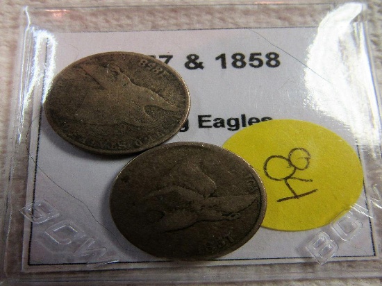 1857 & 1858 Flying Eagle Cents
