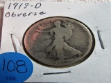 1917 Obverse D Walking Half Dollar