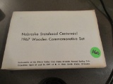 5 NE Statehood Cent 1967 Wooden Comm Set