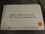 5 NE Statehood Cent 1967 Wooden Comm Set