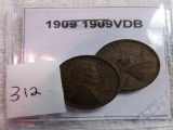 1909, 1909VDB Lincoln Cents