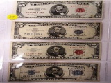 Sheet of four $5, 1953, 1953A, 1963, 1934C