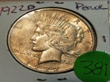 1922D Peace Dollar