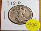 1918-D Walking Liberty Half Dollar