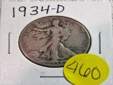 1934-D Walking Liberty Half Dollar