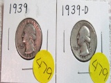 1939, 1939-D Washington Quarters