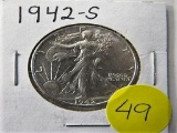 1942 S Walking Liberty Half Dollar