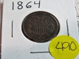 1864 2 Piece Cent