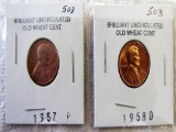2 Uncirculated Old Wheat Cents