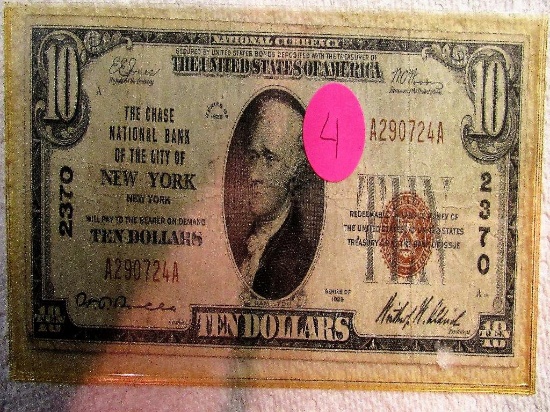 1929 $10 Chase Nat Bank of New York