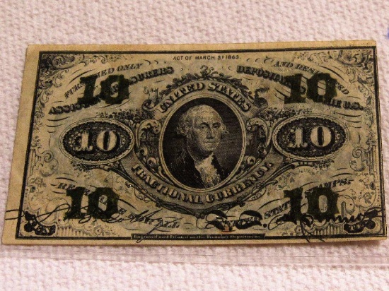 1863 25 Cent Fractional Currency Note