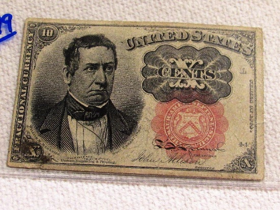 1874 10 Cent Fractional Currency Note