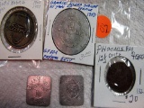 5 Tokens Ford Motor 30 Yr., Gambles 25 yr., Phoenix Bar, 2-Sqeeks Pool