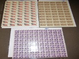 3 Sheets of 4 Cent Stamps