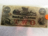 1857 $2 Bank of Tekama Burt Co NE  Note