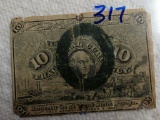 10 Cent and 25 Cent Fractional Currency Notes