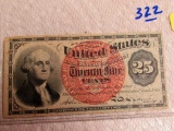1863 25 Cent Fractional Currency Note