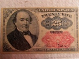 1874 25 Cent Fractional Currency Note