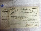 1860 Westchester and Philadelphia RR CO Script