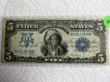 1899 $5 US Silver Certificate