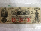 1857 $1 Waubeek Bank DeSoto, NE