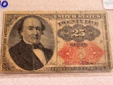 1874 25 Cent Fractional Currency Note