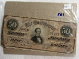 1864 $50 The Confederate Note