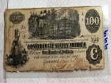 1862 $100 Confederate States Note