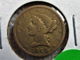 1844 $5 Liberty Gold Piece