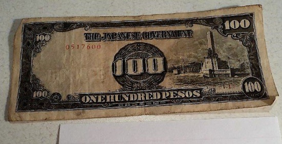 WWII 100 Japanese Pesos