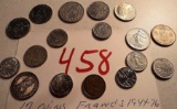 (17) Franc Coins, 1944-1976