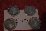 1921-D, 1885, 1921, 1884-O Morgan Dollars