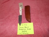 Camel Bone Handled Knife w/Damascus Blade