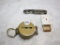 Lensatic Compass, Match Holder and Knife