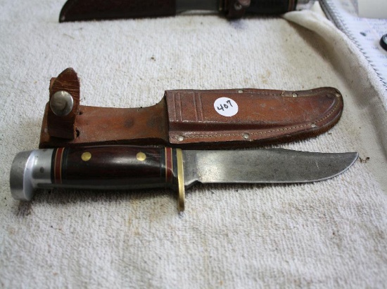 Vintage Western USA W36 Hunting Knife w/Sheath